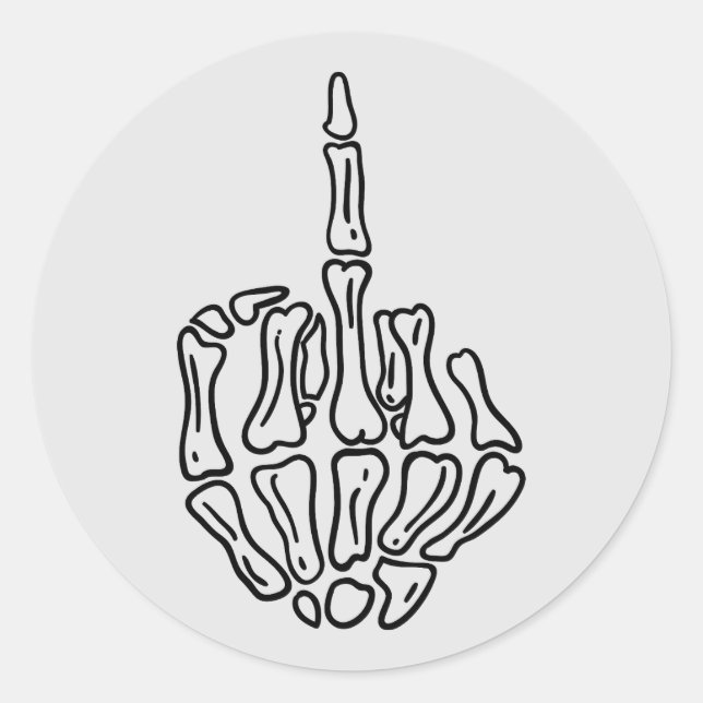 Diseño de Pegatina Halloween para la mano de Skele (Anverso)