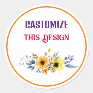 Diseño de Pegatina redondo clásico
