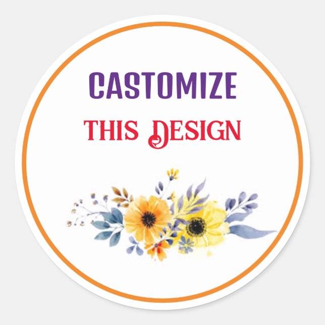 Diseño de Pegatina redondo clásico (Anverso)