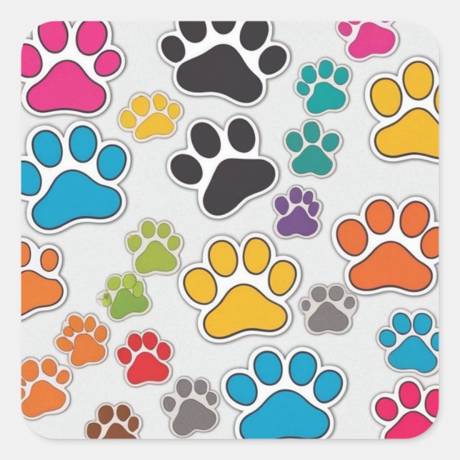 Diseño de Pegatinas de Guay Cute Dog Paws (Anverso)