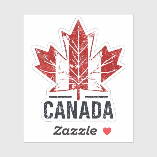 Diseño de Pegatinas de viajes de Canadá con emblem (Hoja)