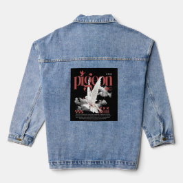 DISEÑO DE PEGÓN BLANCO EN la Chaqueta Denim