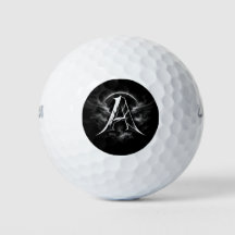 Diseño de pelota de golf con monograma de letra A 
