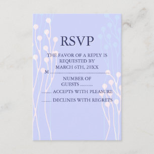 Diseño de peluca azul y blanca RSVP