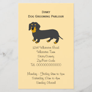 Diseño de perro Dachshund Flyer de peluquería cani