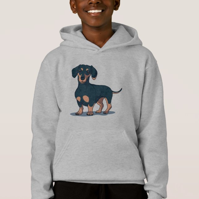 Diseño de perro Dachshund negro genial (Anverso)