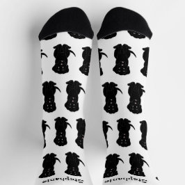 Diseño de perro Labrador negro en calcetines