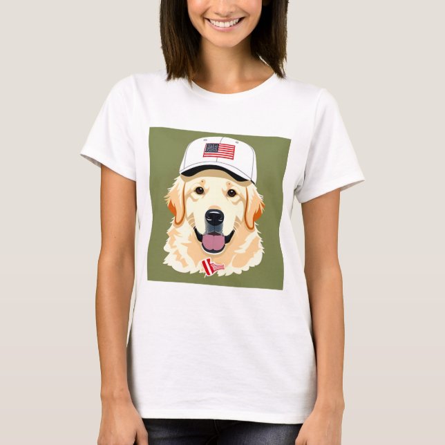 diseño de perro lindo camiseta (Anverso)