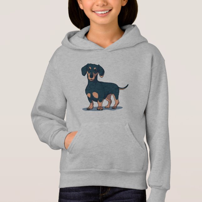 Diseño de Perro Negro Dachshund de Guay (Anverso)