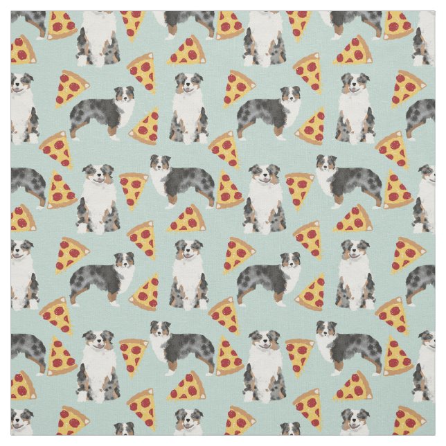 Diseño de perros adorables con tela de pizza pasto (Retal)