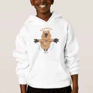 Diseño de personalizados de quokka saltando feliz