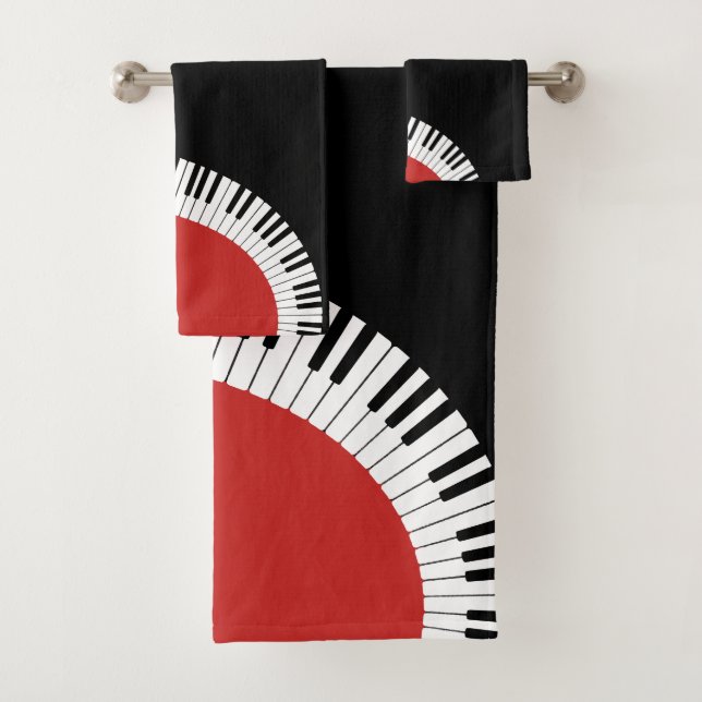 Diseño de piano blanco y negro monogramado (In situ)