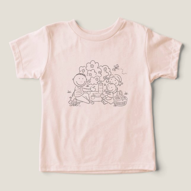 Diseño de picnic divertido de verano para bebé (Diseño delantero )