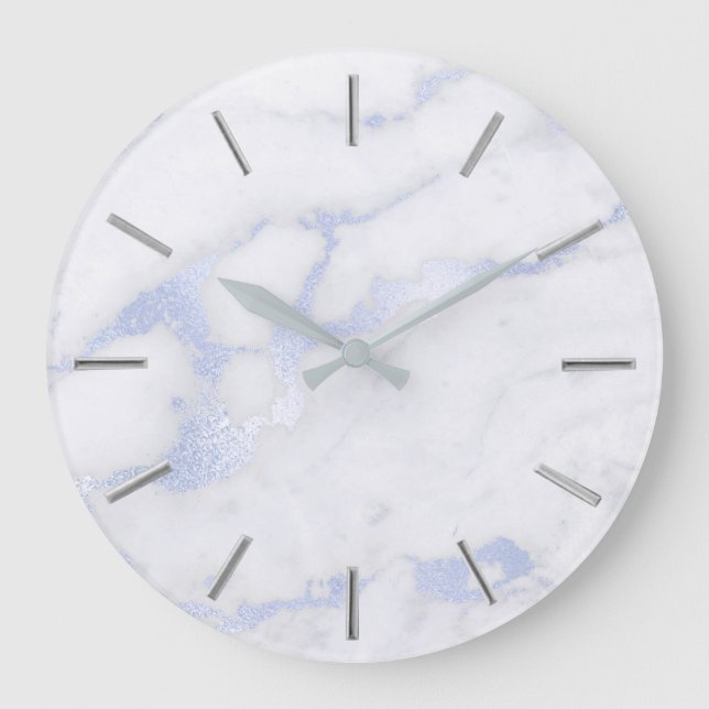 diseño de piedra de mármol azul falso reloj grande (Anverso)