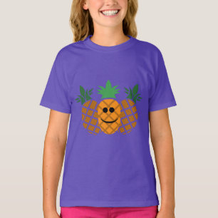 Diseño de piña feliz - Camiseta básica para Chicas