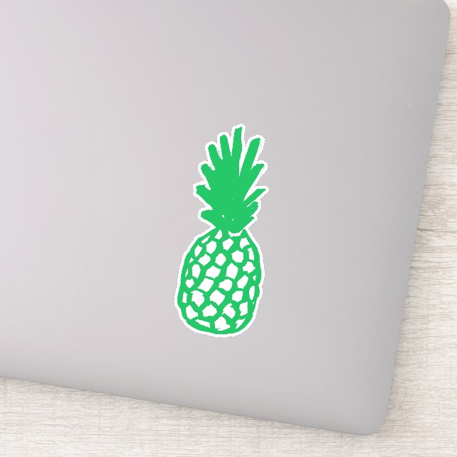 Diseño de Piña Verde Pegatina (Detalle)