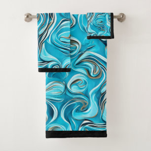 Diseño de pinturas digitales de Blue Swirls