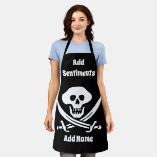 Diseño de pirata editar & agregar texto, Delantal