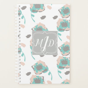 Diseño de Planificador Floral Rosa Chic Monograma