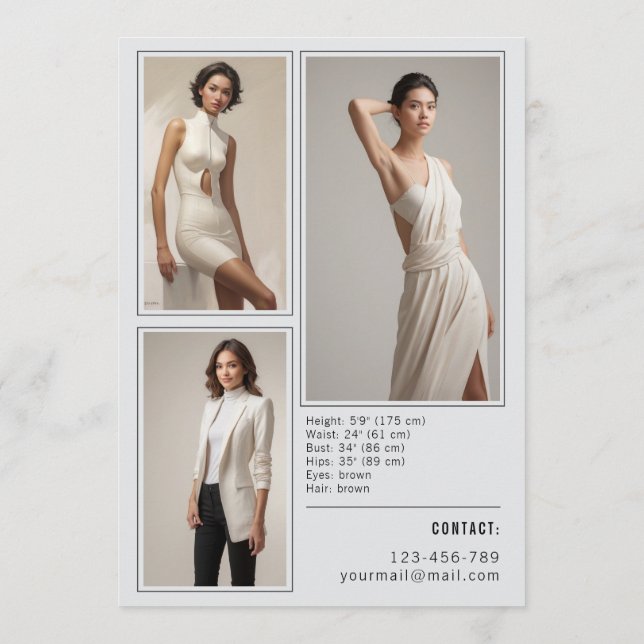 Diseño de plantillas de tarjetas comp de modelo im (Reverso)