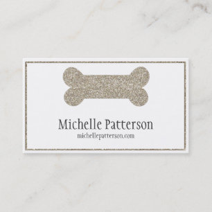 Diseño de plata de la tarjeta de visita del hueso