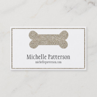 Diseño de plata de la tarjeta de visita del hueso