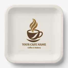 Diseño de platos de papel editables para la apertu