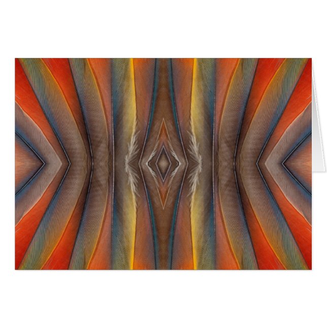 diseño de pluma de Guacamayo Escarlata (Anverso (Horizontal))