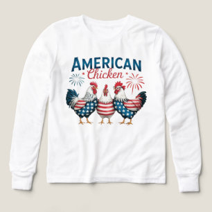 Diseño de pollo americano patriótico del 4 de juli