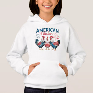 Diseño de pollo patriótico americano del 4 de juli