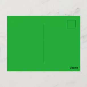 Diseño de postal minimalista de verde Kelly de la