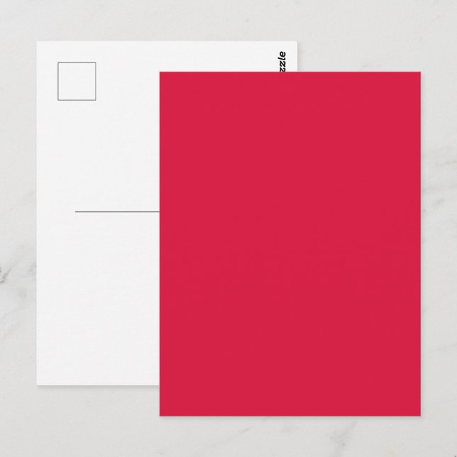 Diseño de postales de Crimson Red Personalizado (Anverso / Reverso)
