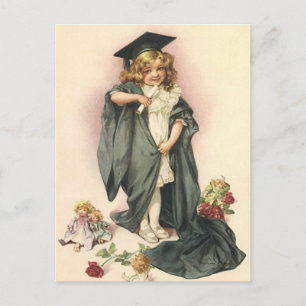 Diseño de postales de graduación de VINTAGE para i