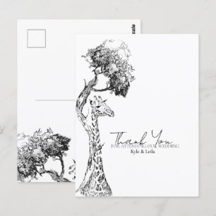 Diseño de postales para el tema Safari Giraffe