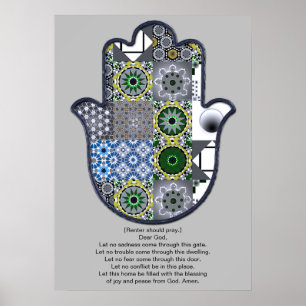 Diseño de Póster de Mano de Khamsa 2 Arrendatario 