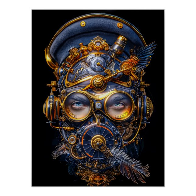 Diseño de Poster Steampunk (Anverso)