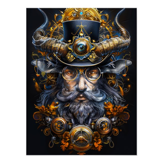 Diseño de Poster Steampunk (Anverso)