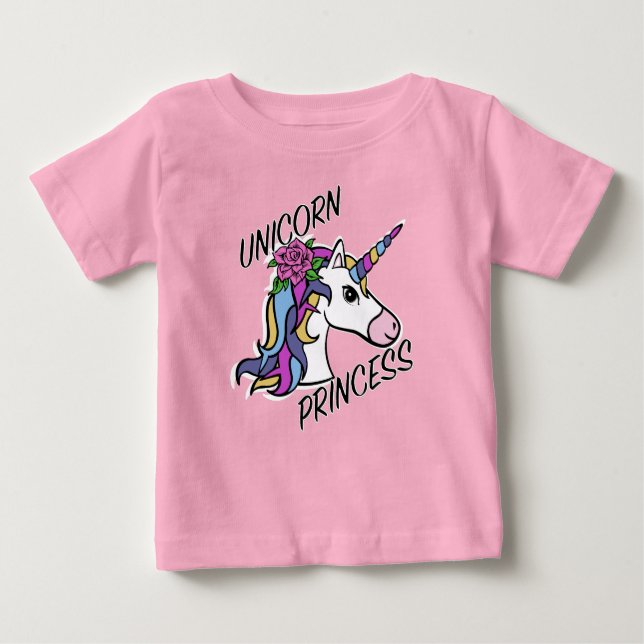 Diseño de princesa de unicornio - Camiseta Baby Fi (Anverso)