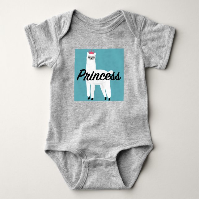 Diseño de Princesa Lama - Bodysuit de Jersey para  (Anverso)