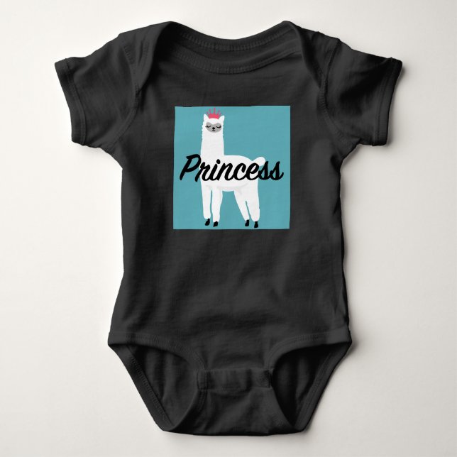 Diseño de Princesa Lama - Bodysuit de Jersey para  (Anverso)