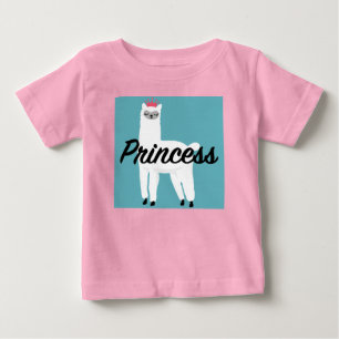 Diseño de Princesa Lama - Camiseta de bebé de jers