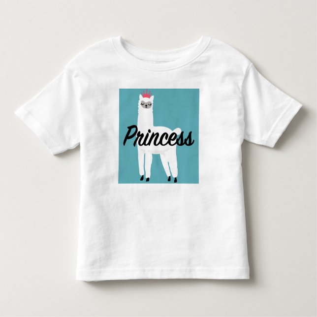 Diseño de Princesa Lama - Camiseta de Jersey Fino  (Anverso)
