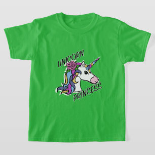Diseño de princesa unicornio - Camiseta básica par