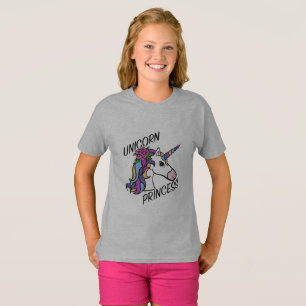 Diseño de princesa unicornio - Camiseta básica par