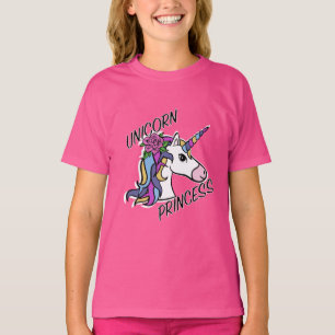 Diseño de princesa unicornio - Camiseta básica par