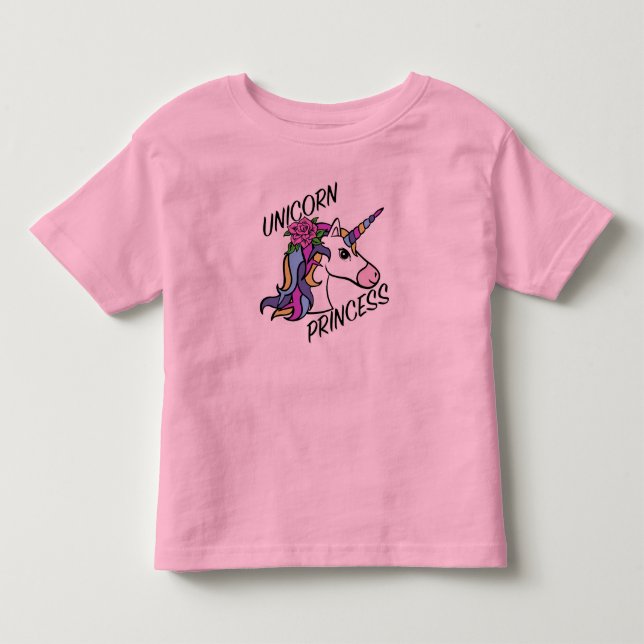 Diseño de Princesa Unicornio - Toddler Fine Jersey (Anverso)