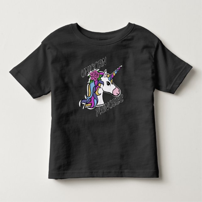 Diseño de Princesa Unicornio - Toddler Fine Jersey (Anverso)