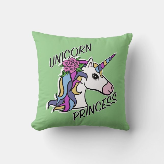 Diseño de princesas de unicornio - Cojín decorativ (Anverso)