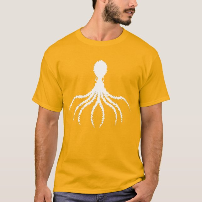 Diseño de pulpo angustiado - Camiseta básica mascu (Anverso)