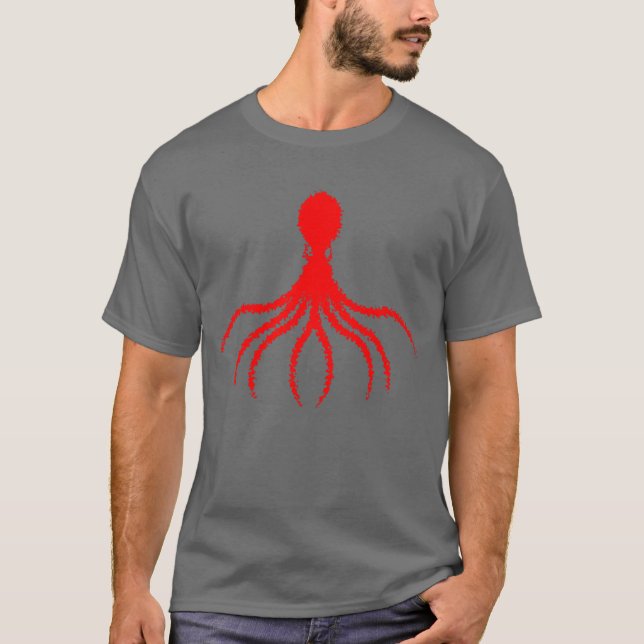 Diseño de pulpo angustiado - Camiseta básica mascu (Anverso)